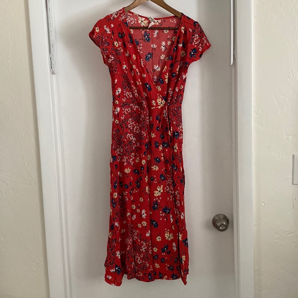 Floral wrap dress